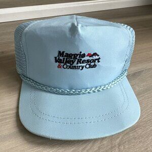 Vintage Maggie Valley Resort & Country Club Golf Hat Rope Baby Blue La Mode USA‎